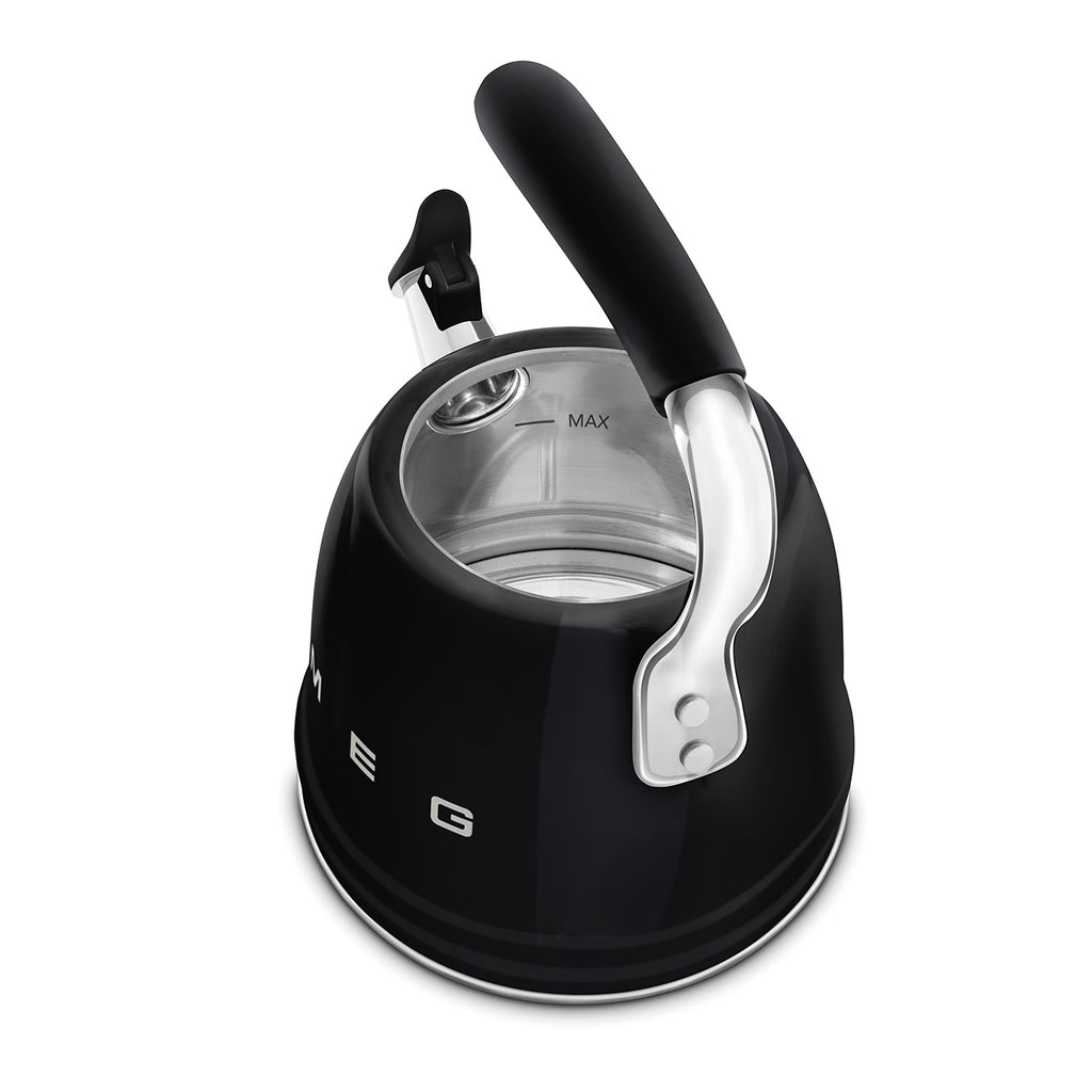 WHISTLING TEA KETTLE BLACK SMEG CKLEW2001BL
