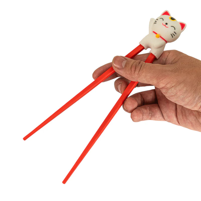 Training Chopsticks Lucky Cat UBTK CTS10-WH