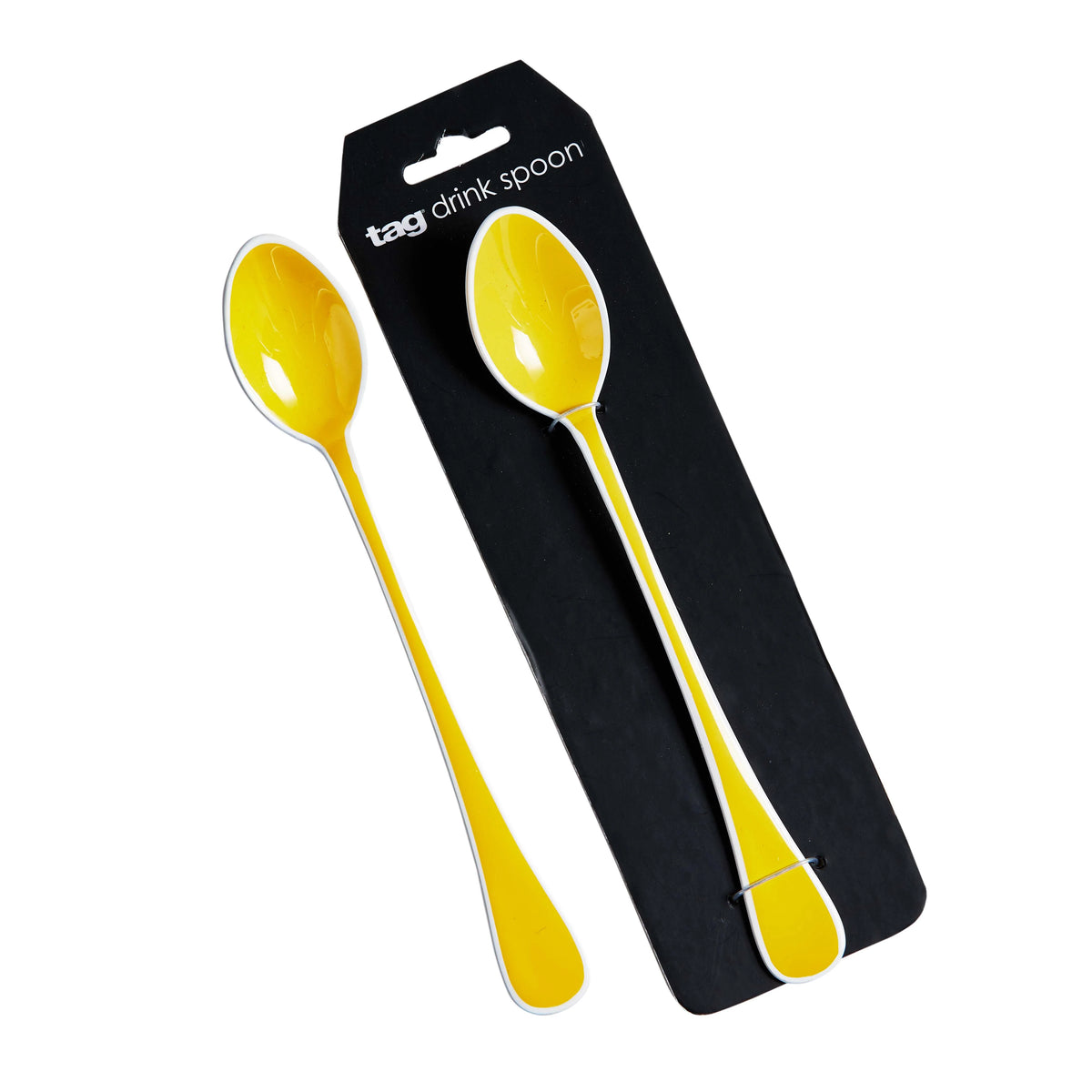 Drink Spoon, Monroe yellow enamel TAG G19587