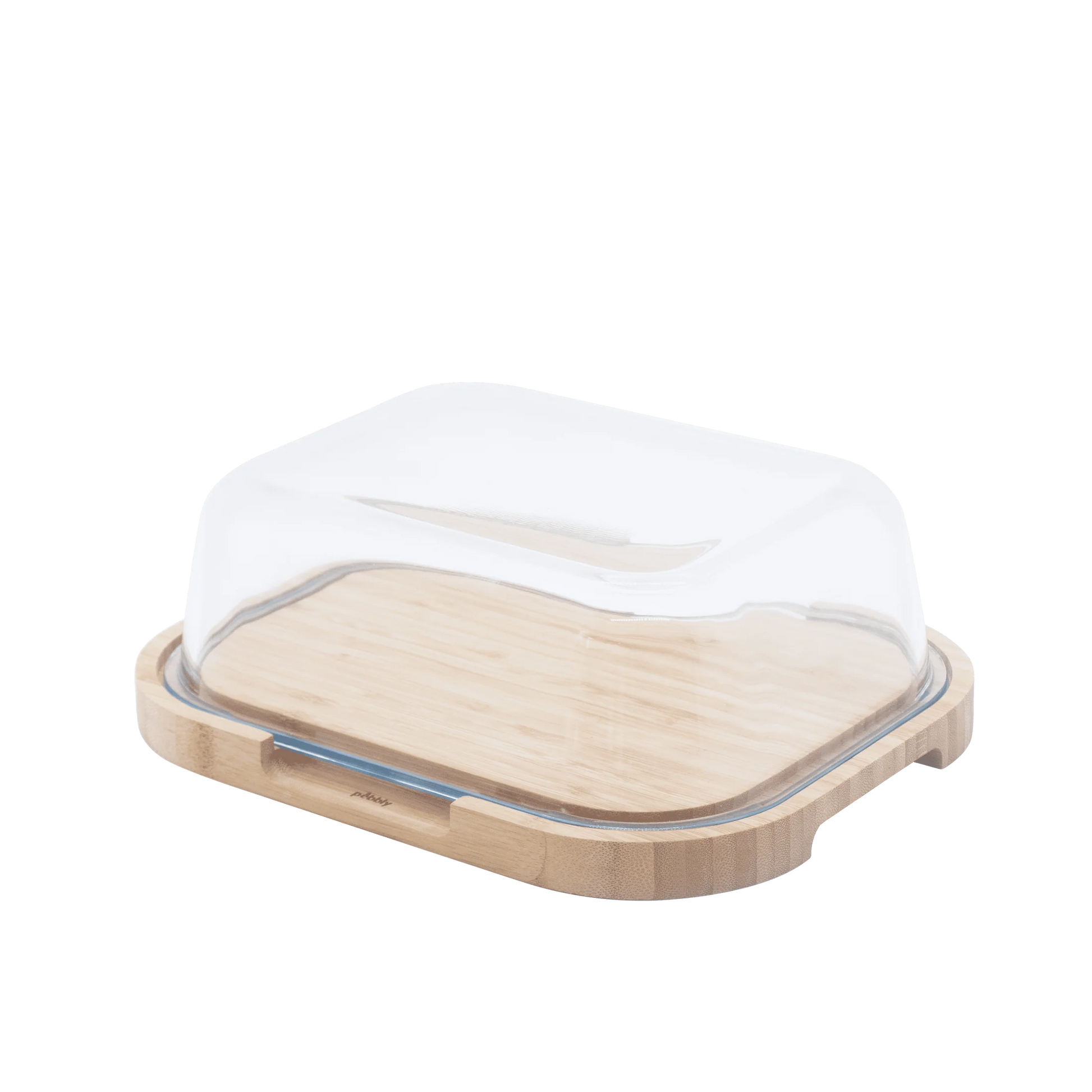 Cheese Box, small glass/bamboo PEBB NBA231