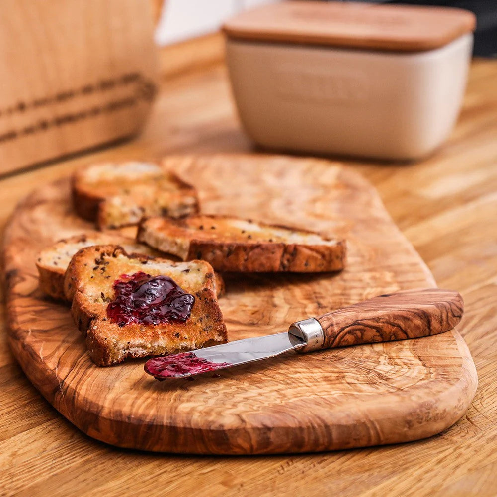 Knife, Butter Olive Wood/ss large SELB NM-OLGS67