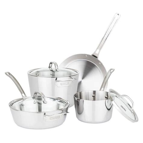 Contemporary 3ply 7pc Cookware Set VIKING 4513-3S07