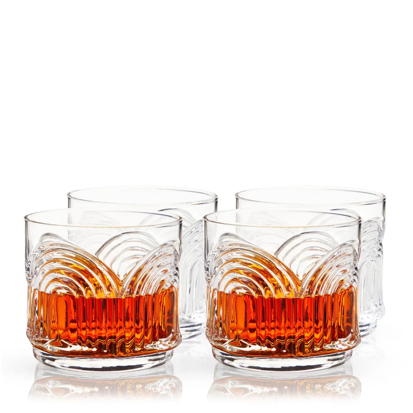 Lowball glasses Deco Beau 4pc crys  VISKI 10606