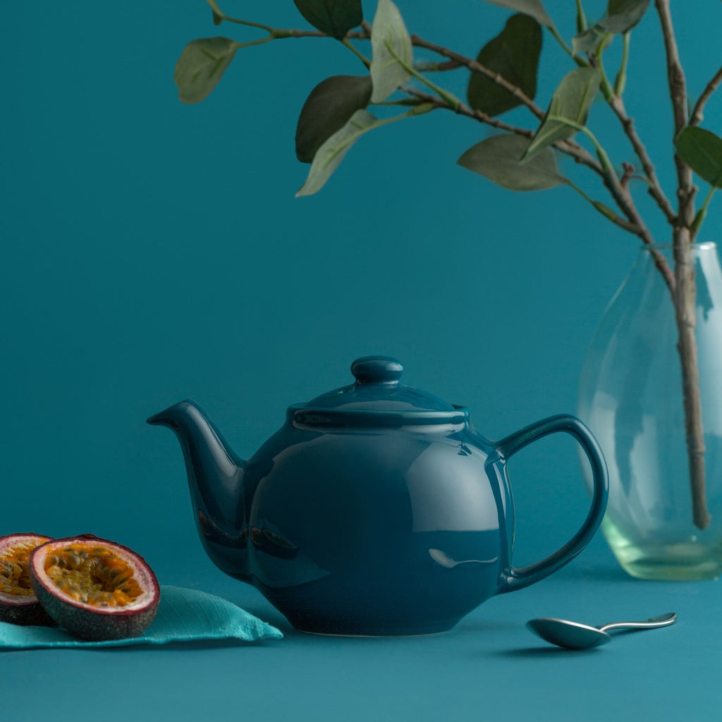 Teapot 2c teal stoneware P&K RW 0056.739U