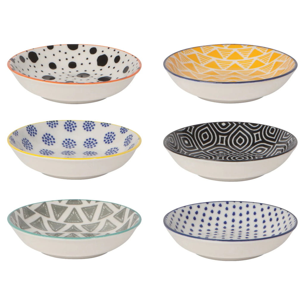 Pinch Bowls Bits & Dots Multi Stamped 6pc DANI L46005