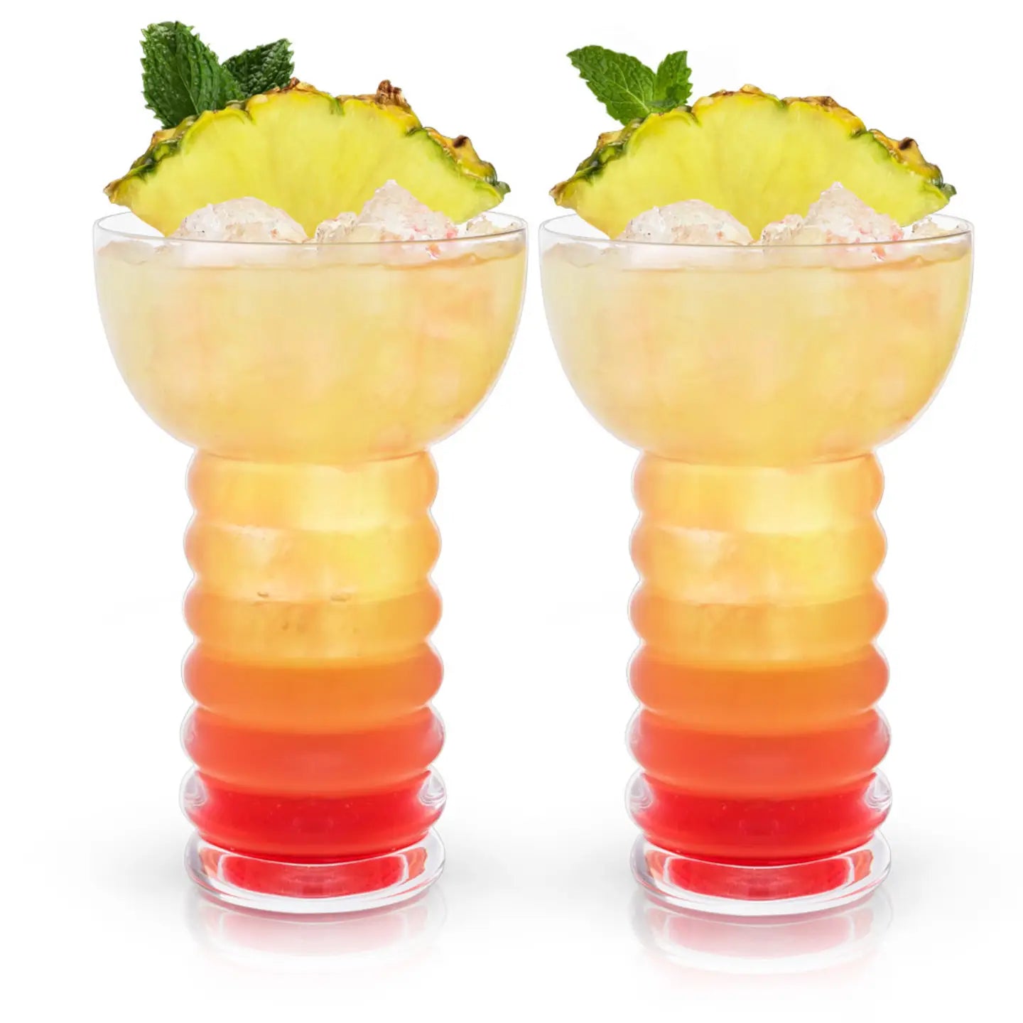 Tiki Pacific Crystal PD tall 2 pc crys VISKI 6430