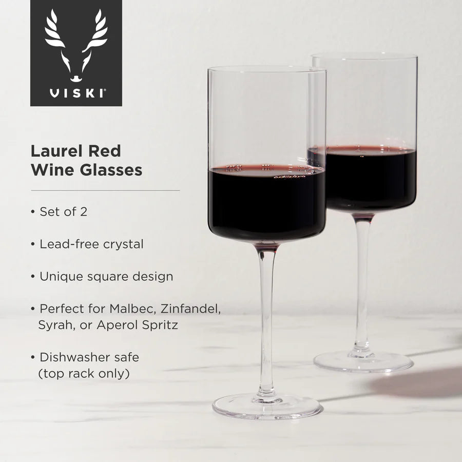 Wine Glasses "Square" (red wine) 2pc crys VISKI 10890