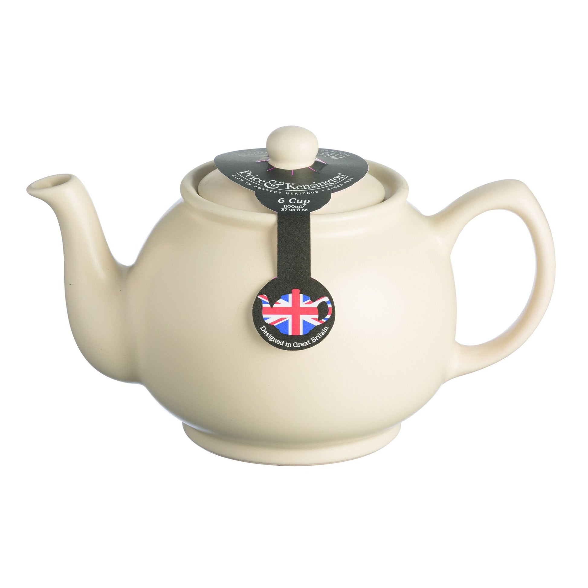 Teapot 6c matte cream stoneware P&K RW 0056.735U