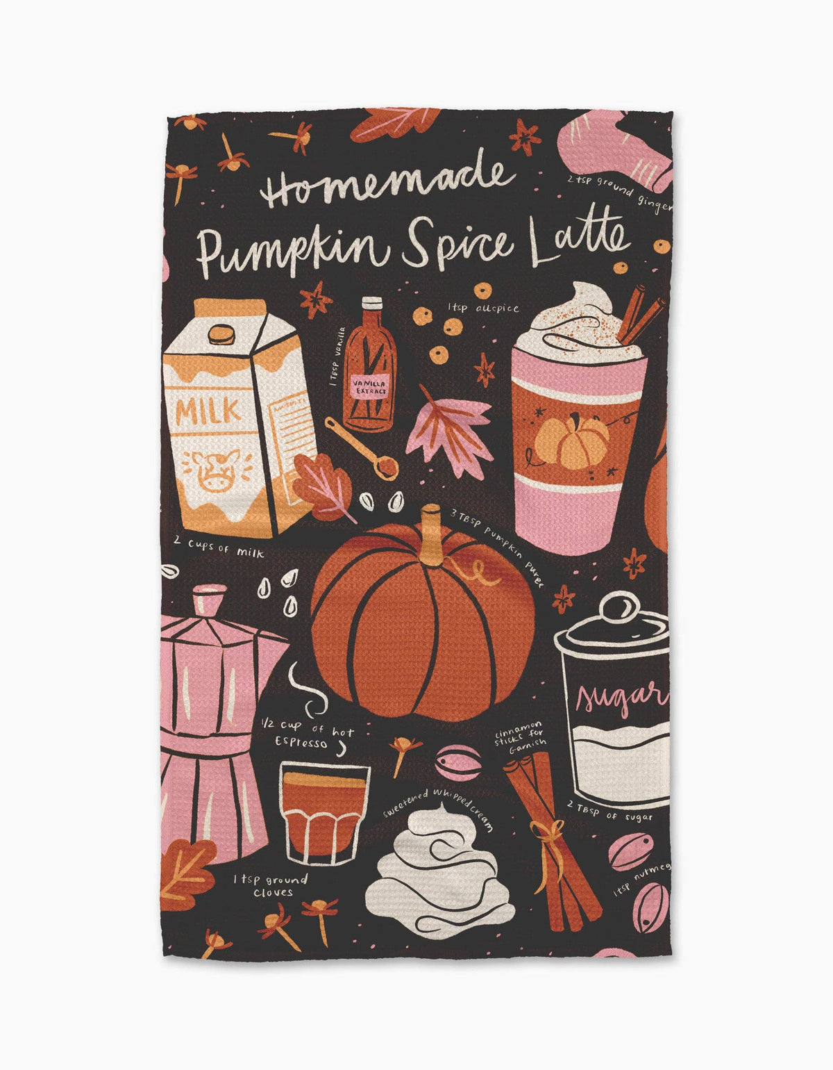 Towel, Pumpkin Spice Latte GEO