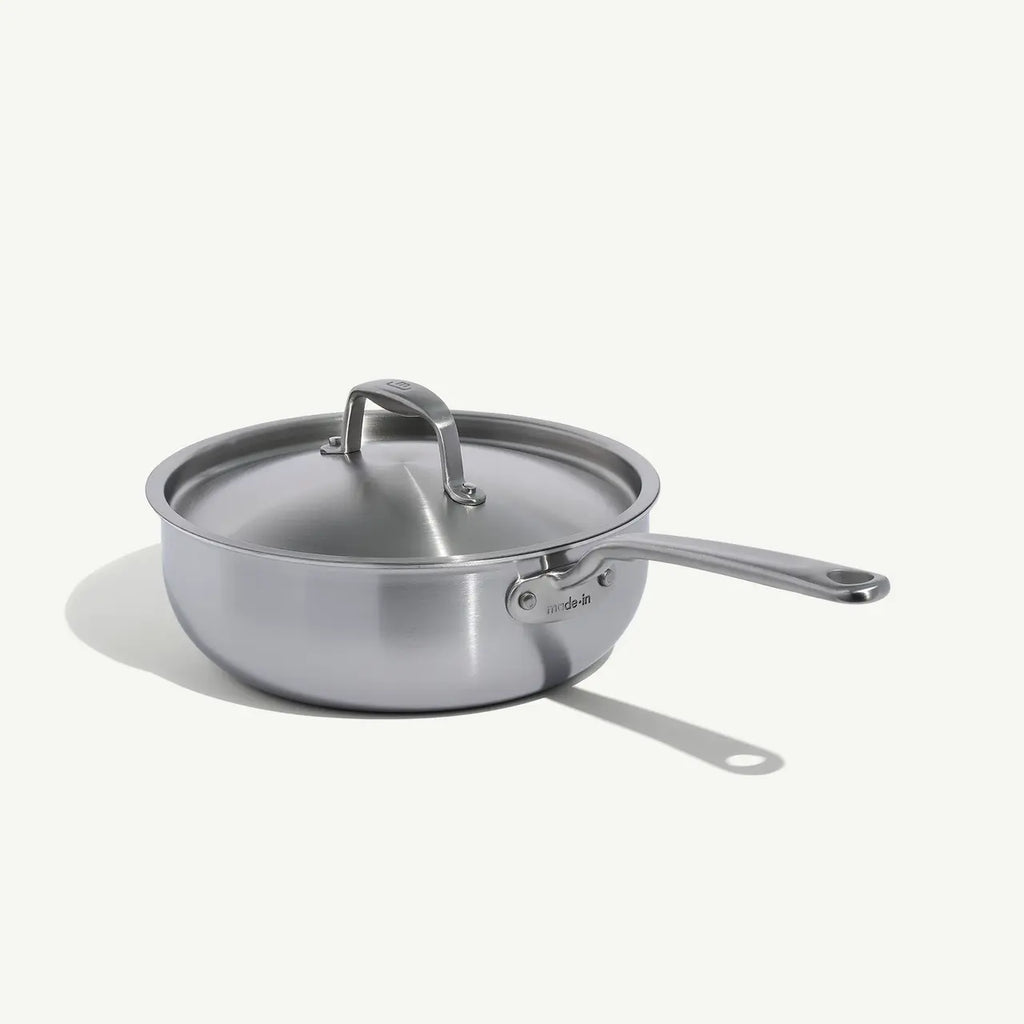 Saucier w/lid 3.5qt ss clad MADN COOK-3L-SAU