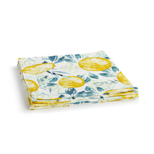Napkin, Cocktail Lemons Fabric DEMD 1004181013