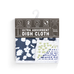 Dishcloth Navy Floral 2-Sided DEMD 1004181078