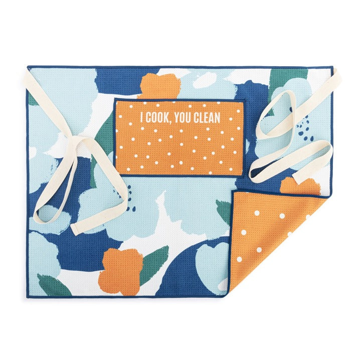 Apron, Half Blue Orange Poppy Absorb 27x20" DEMD 1004181145