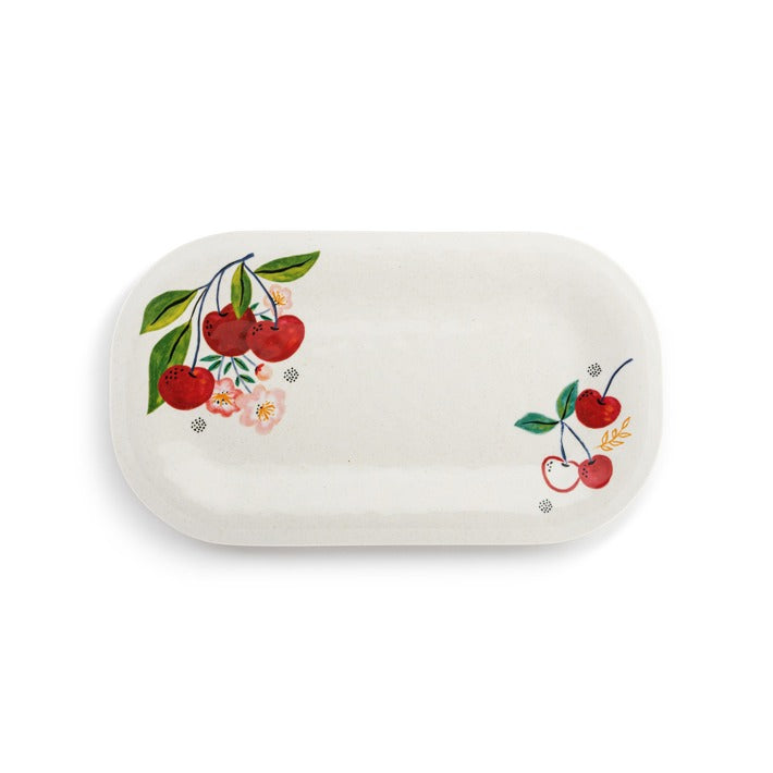 Platter Cherry Bamboo Med Melamine Rect DEMD 1004181252