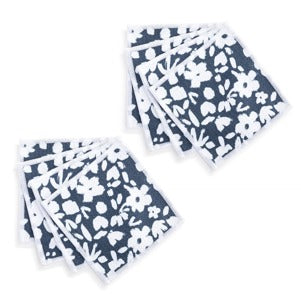 Napkins, Cocktail Navy Floral Absorb 8pc DEMD 1004181281