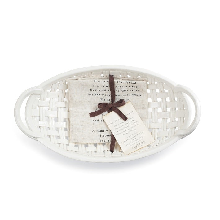 Bread Basket w/Towel Gatherings Ceramic DEMD 1004260106