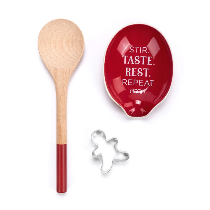 Spoon Rest & Spoon Stir. Taste. Rest. Ceramic DEMD 2020230039