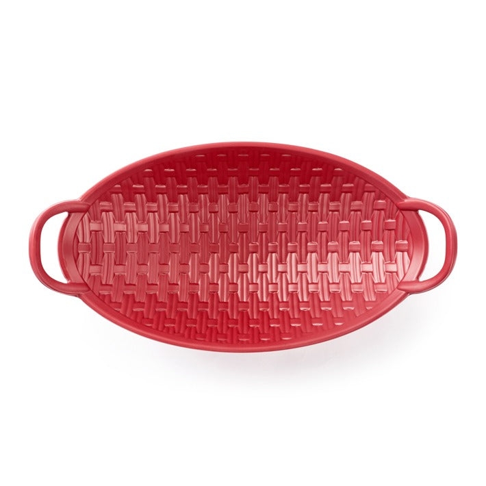 Bread Basket Red Melamine  14.5x8" DEMD 2020250053