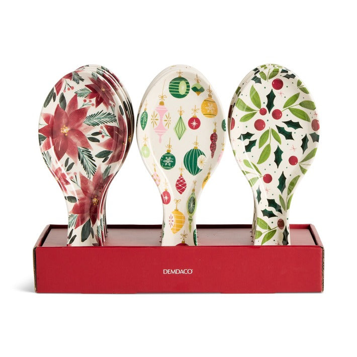 Spoon Rest Holiday Bamboo Melamine CDU DEMD 2020250590