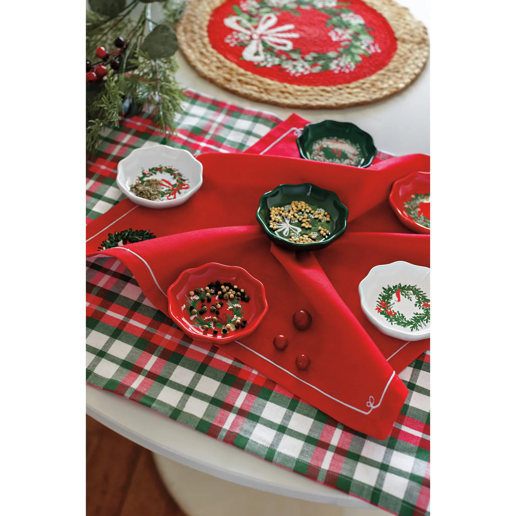 Pinch Bowls Wreaths Shaped Xmas 6pc DANI NBO2453DSPLT