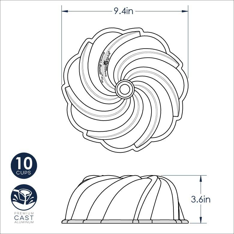 Swirl Bundt®  Pan, Premier Gold NW 94077