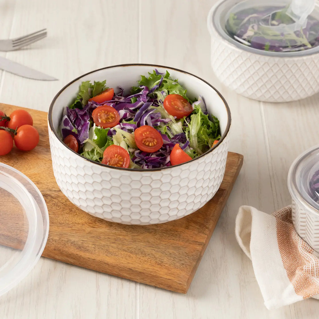 Nesting Bowls w/ Lids cera 4pc Narbonne KOOK KJ4BS07E