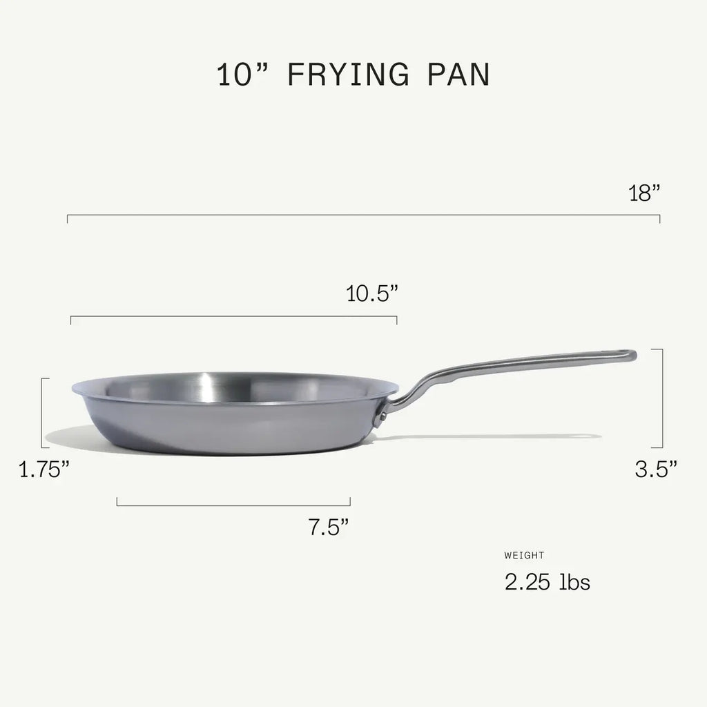 Fry Pan 10" ss clad MADN COOK-10-FRY-ISS-WS2
