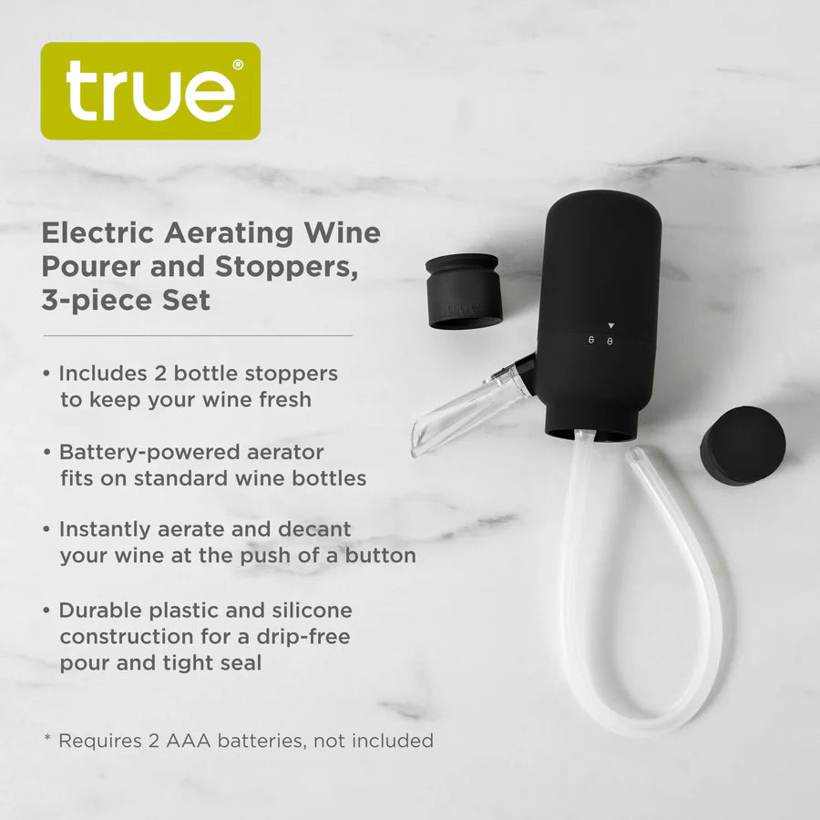 Wine Aerator & Stoppers Battery TRUE 10896