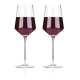 Bordeaux Glasses ang stem Raye 2pc crys VISKI 4531