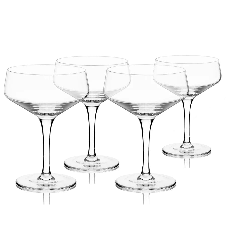 Coupe Glasses ang Raye 4pc crys VISKI 10257