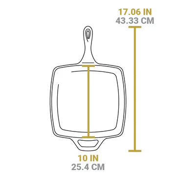 Cast Iron Skillet 10.5" SQ LODGE L8SQ3
