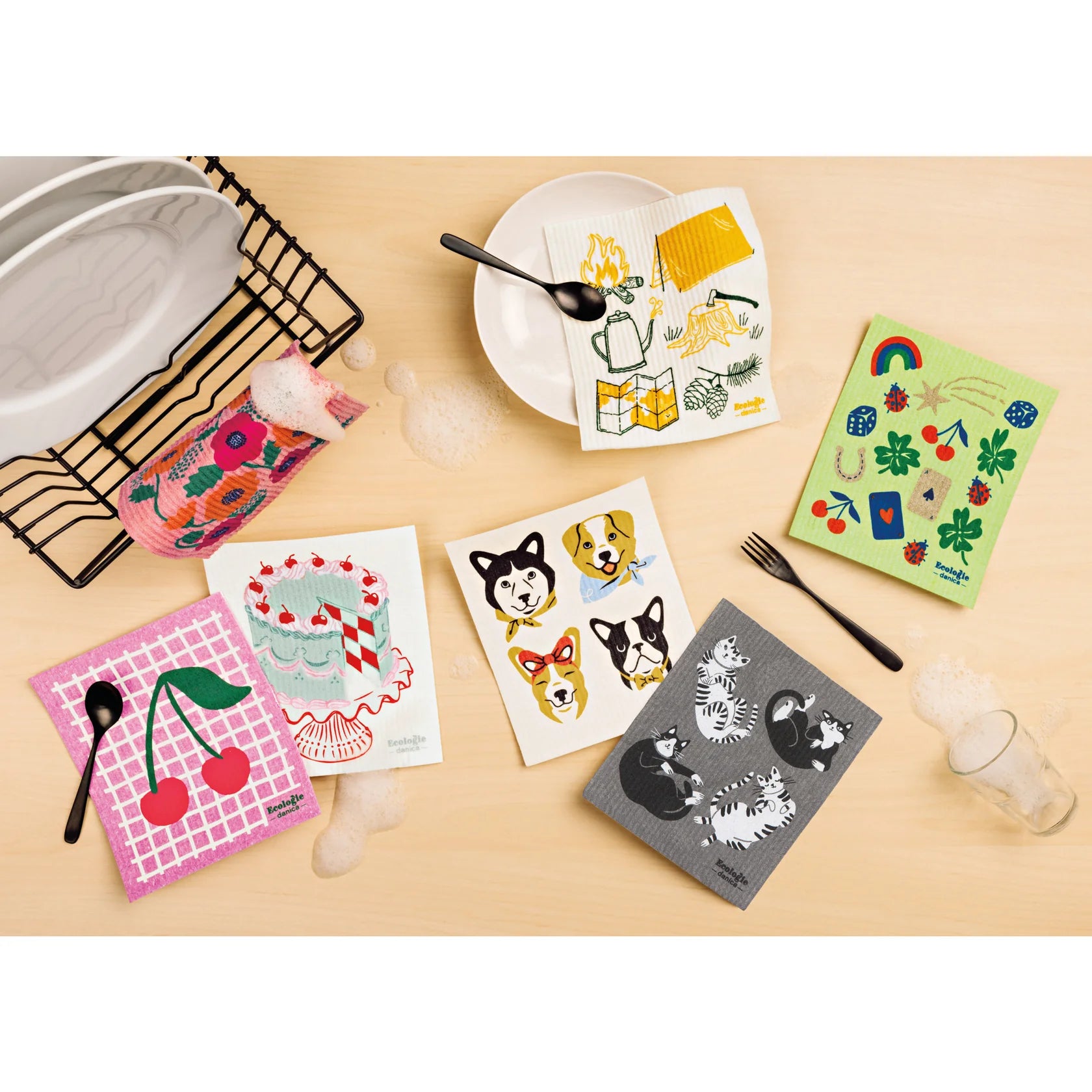 Swedish Dishcloth Meow & Furever DANI ESW3324D