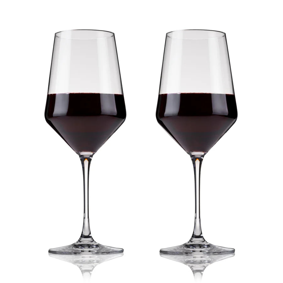 Bordeaux Glasses ang stem Raye 2pc crys VISKI 4531