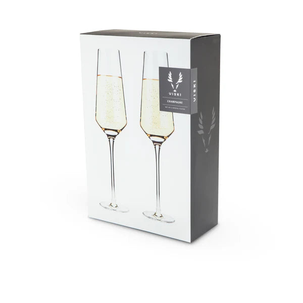 Champagne Flutes ang Raye 2pc crys VISKI 4530