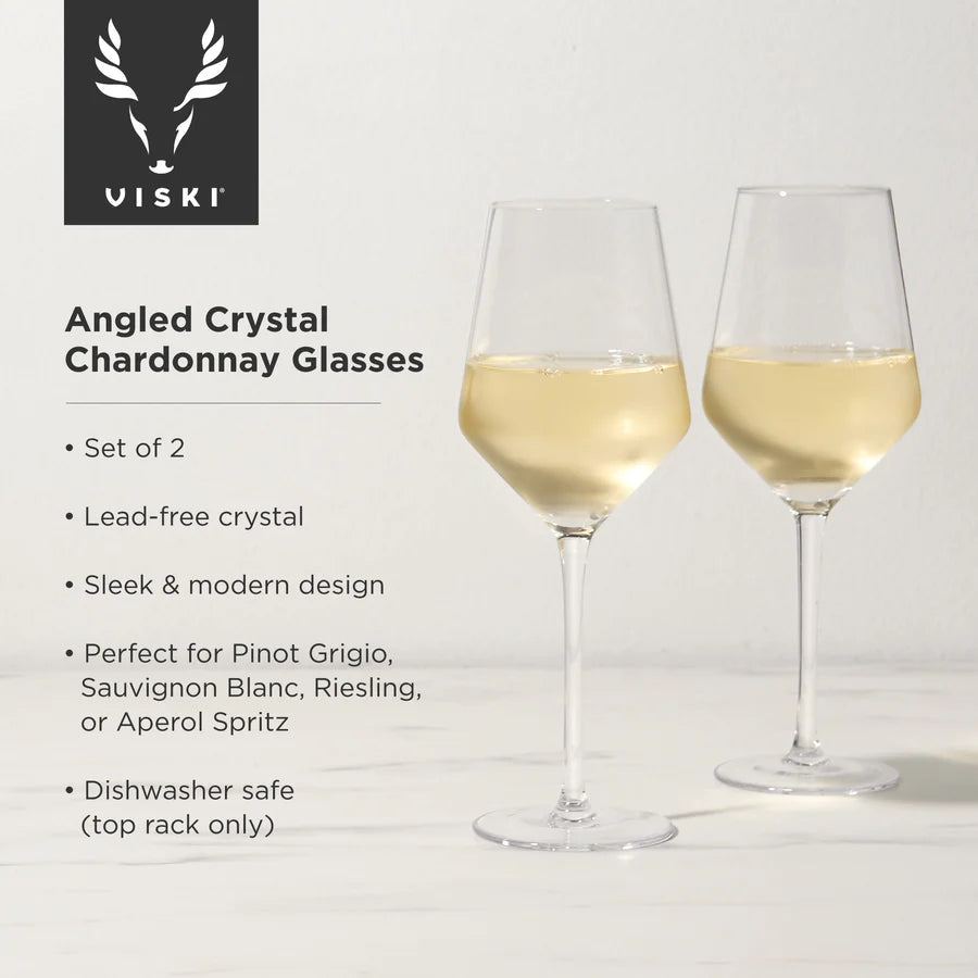 Chardonnay Glasses ang Raye 2pc crys VISKI 4529