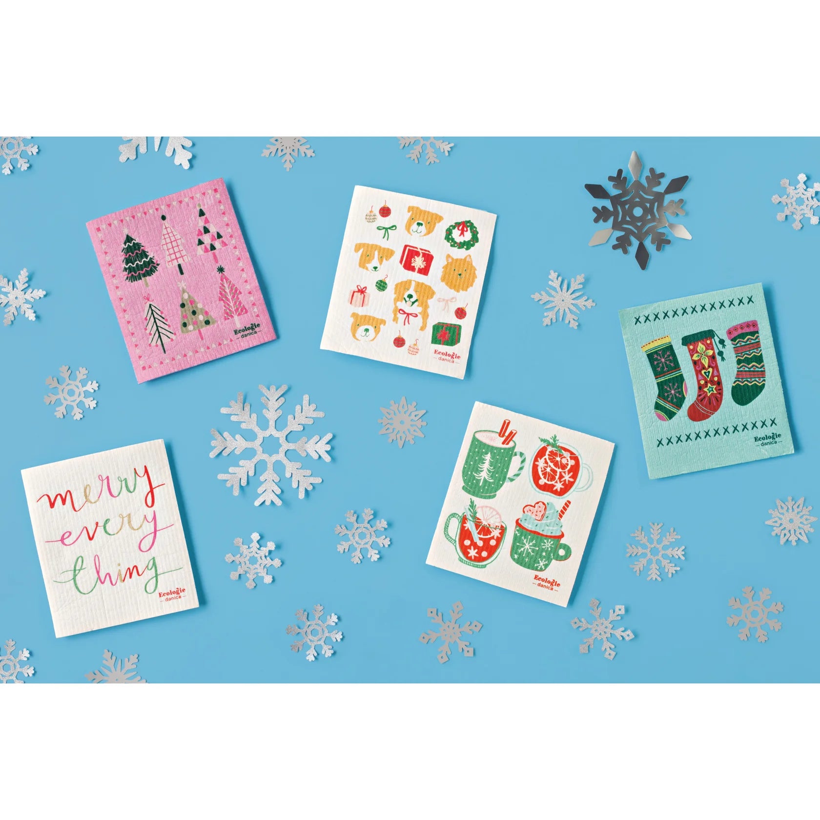 Swedish Dishcloth Cozy Cups Xmas DANI ESW2686D