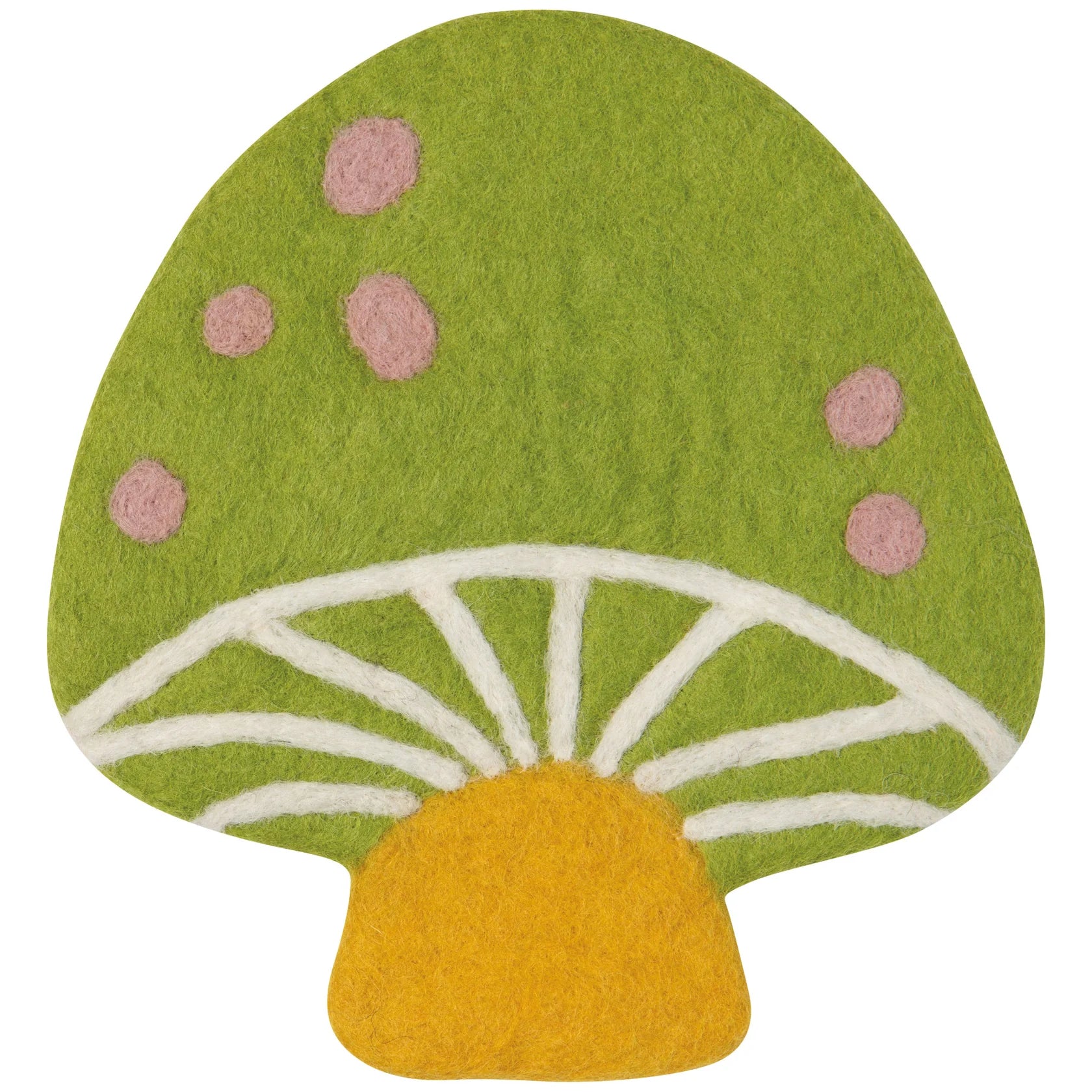 Wool Trivet Felt Mushroom Gems DANI JTS3805D