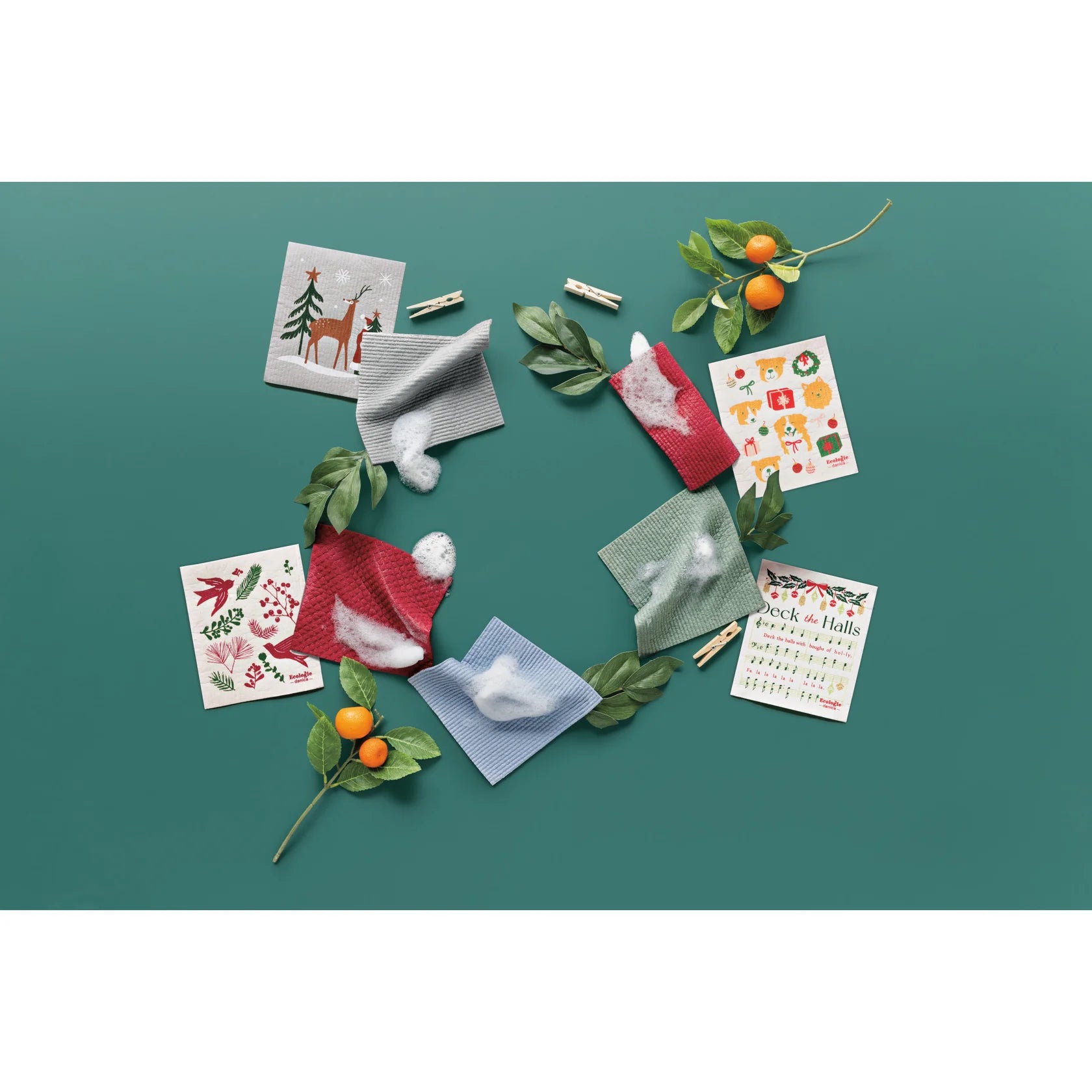 Swedish Dishcloth Reindeer Xmas DANI ESW2676D