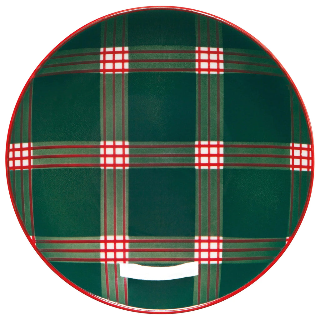 Plates Appetizer Holiday Plaid 4pc DANI NPT2369D