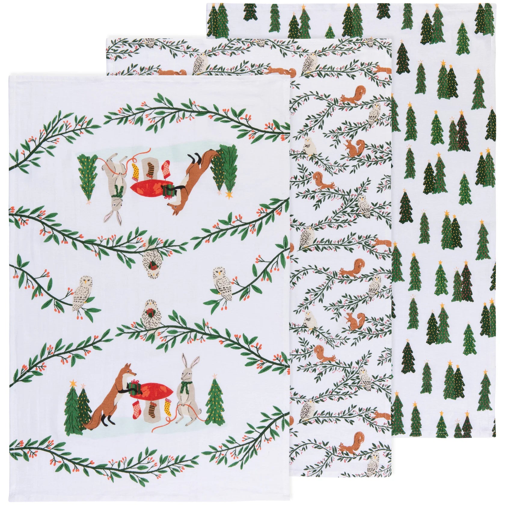 Dishtowels 2pc Forest Fete Floursack DANI JKT3833D