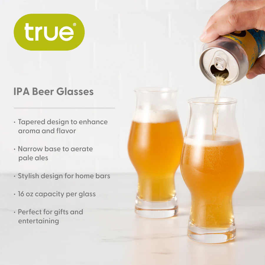 Beer Glasses (Ipa) 4pc crys TRUE 9955