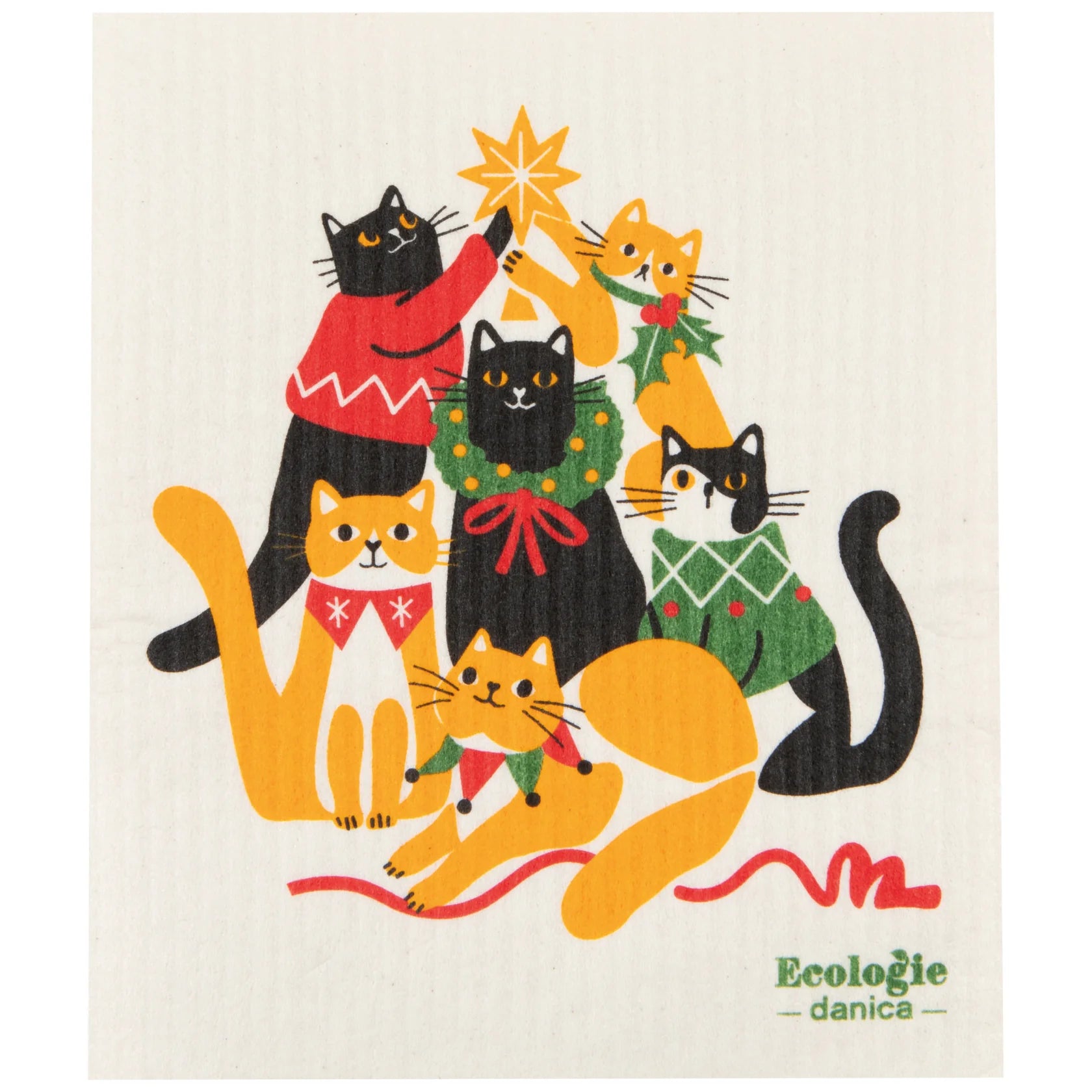 Swedish Dishcloth Kitty Carol DANI ESW3818D