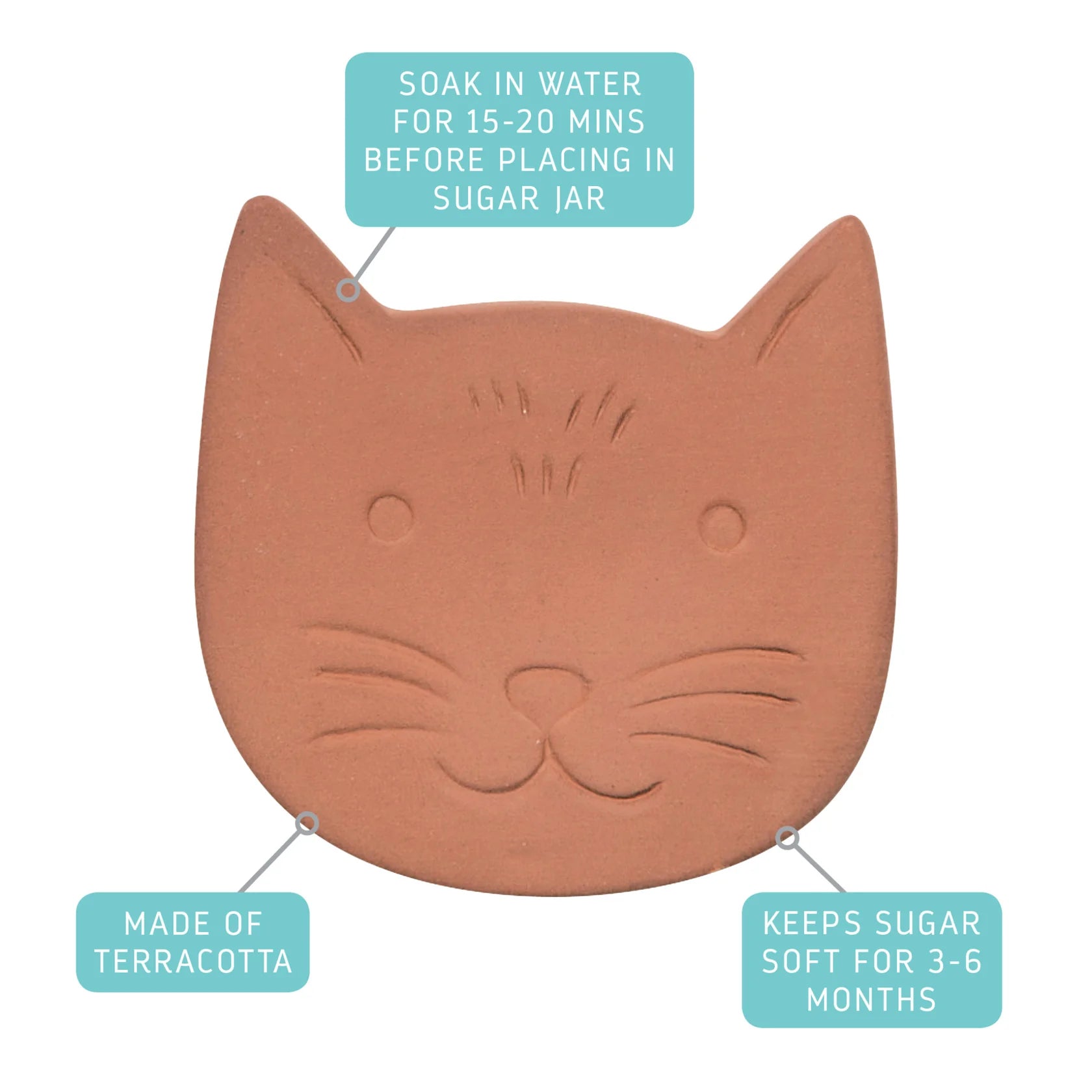 Sugar Saver Calvin Cat Terracotta DANI 5075005