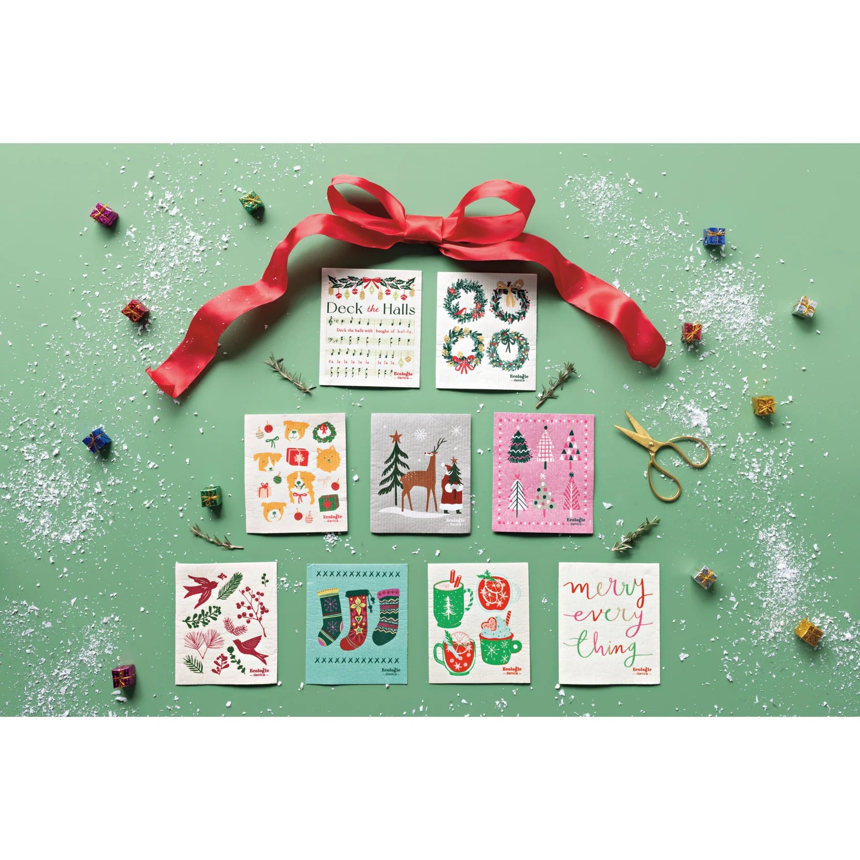 Swedish Dishcloth Merry Everything DANI ESW2688D