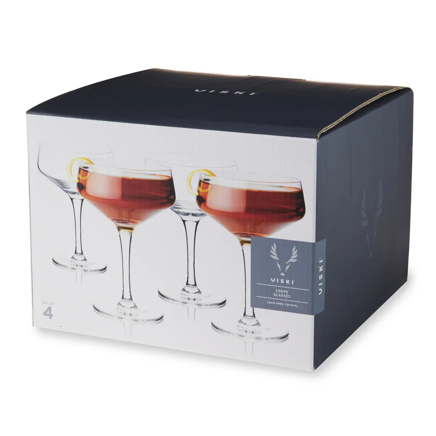 Coupe Glasses ang Raye 4pc crys VISKI 10257