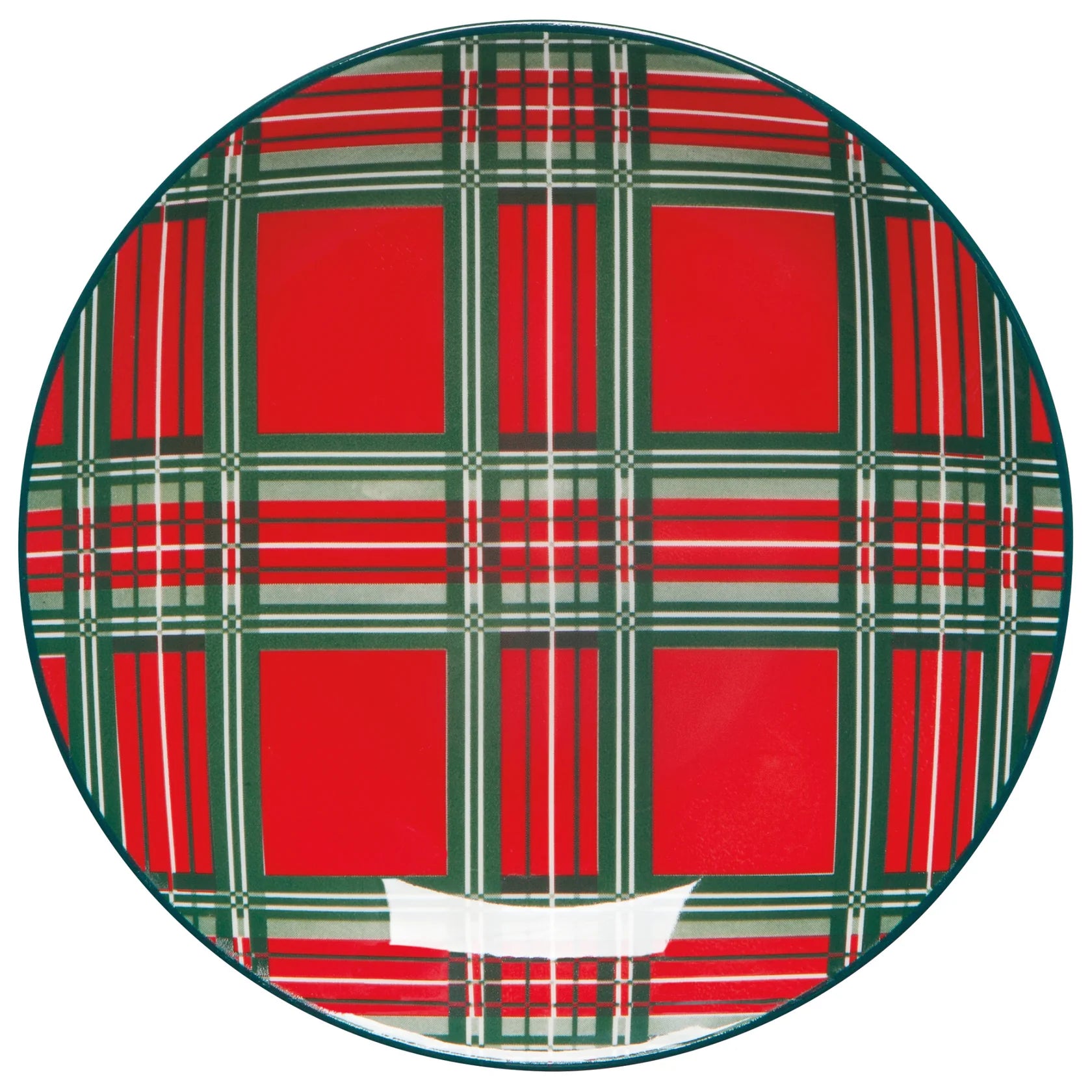 Plates Appetizer Holiday Plaid 4pc DANI NPT2369D