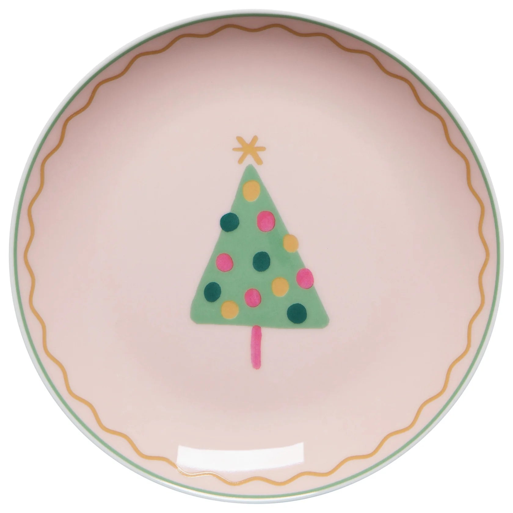 Plates Appetizer 4pc Glitzmas DANI JPT2595D SPLT